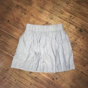 Linen blend 00 J Crew gathered light academia skirt